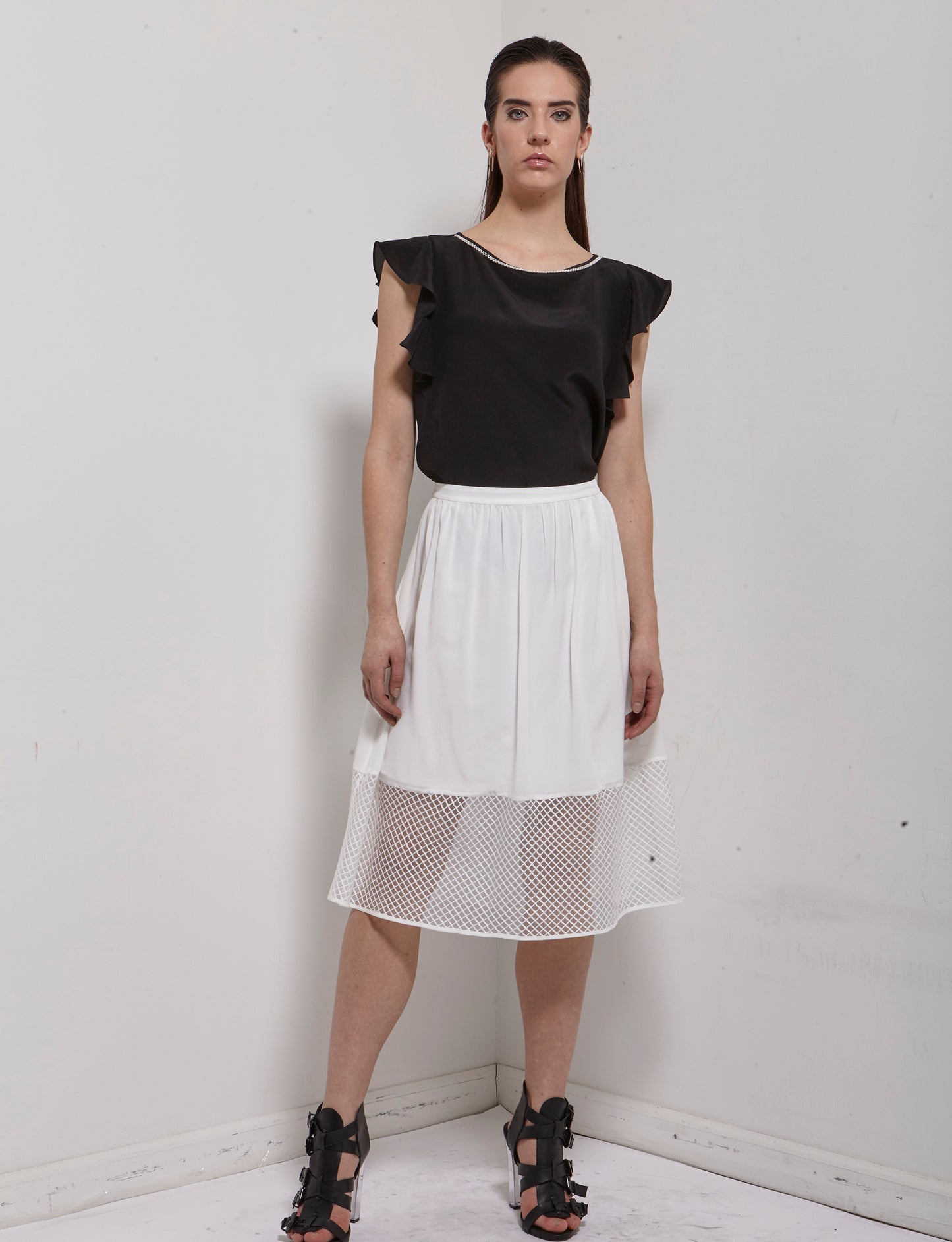 Classy Missy Benedict Basket Weave Skirt