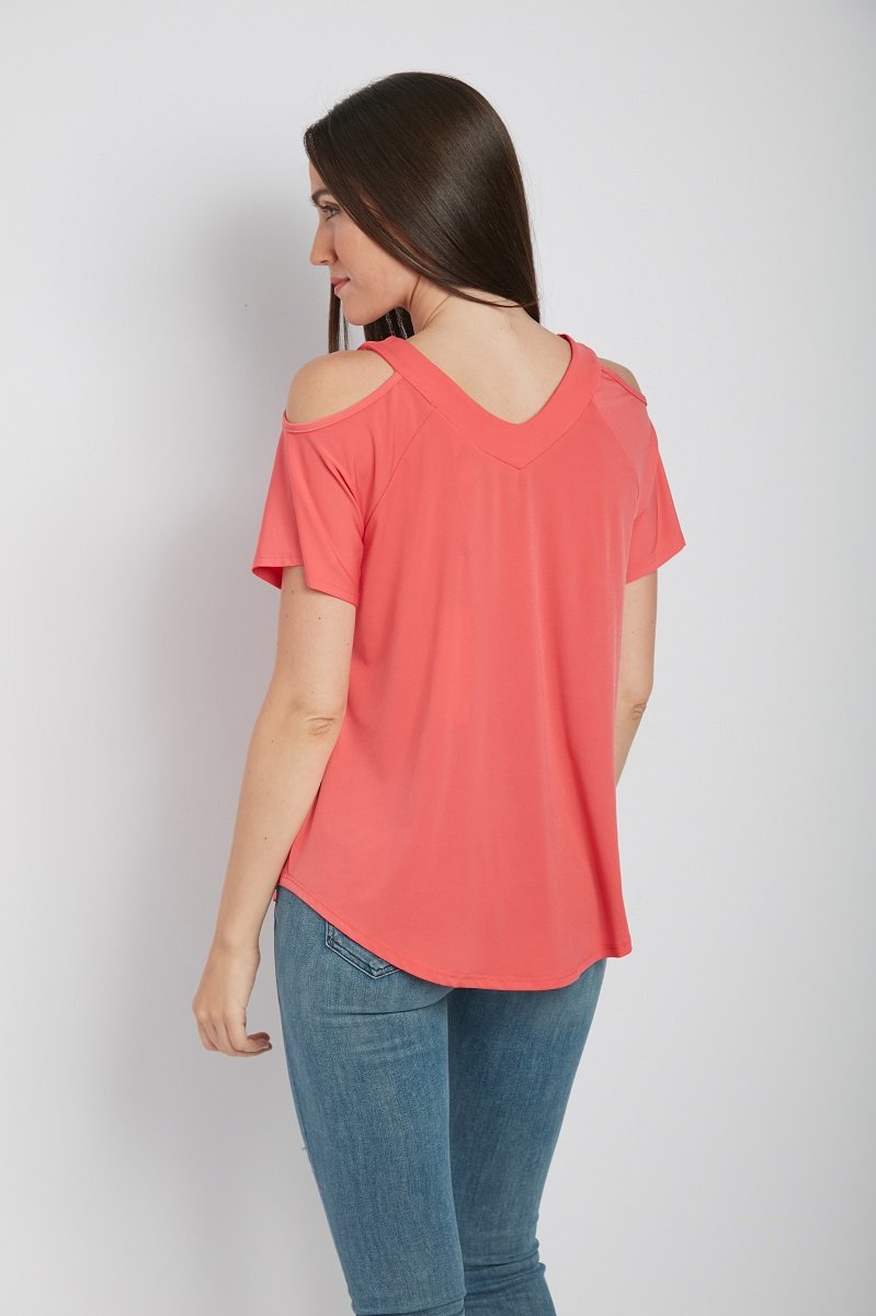 Love Cold Shoulder Knit Top