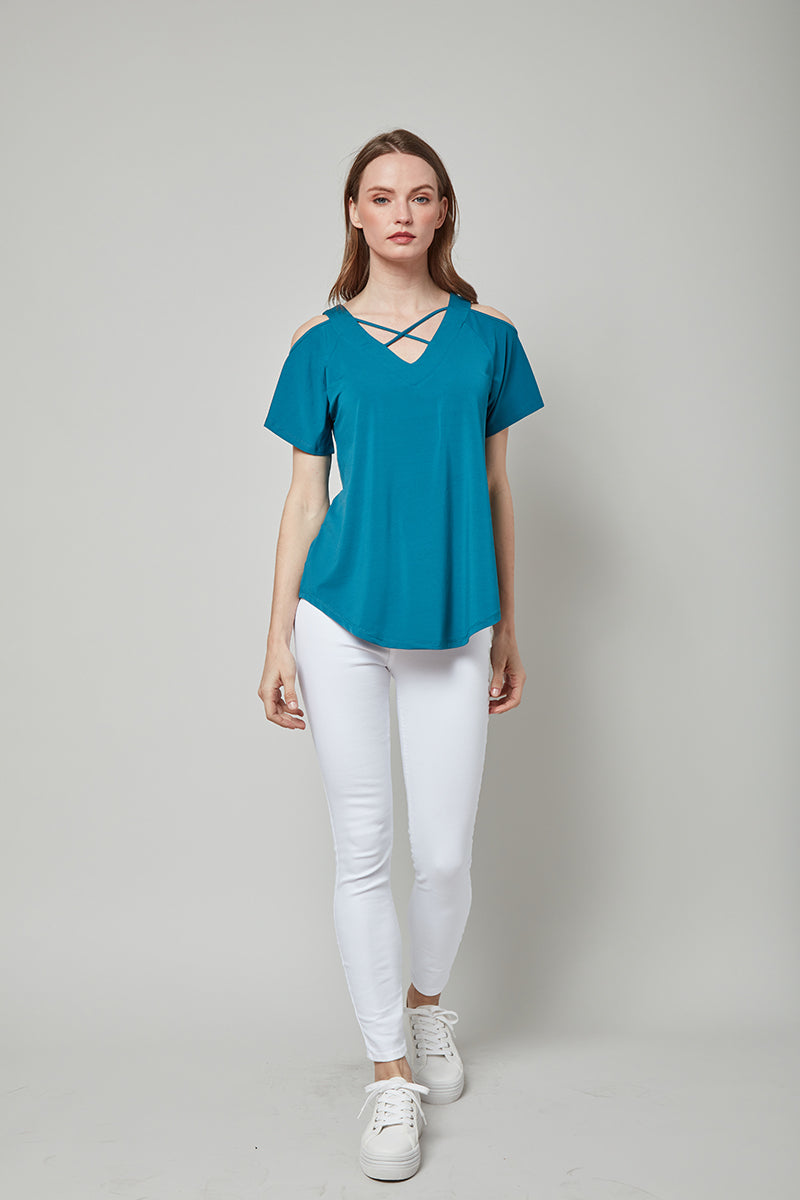 Love Cold Shoulder Knit Top