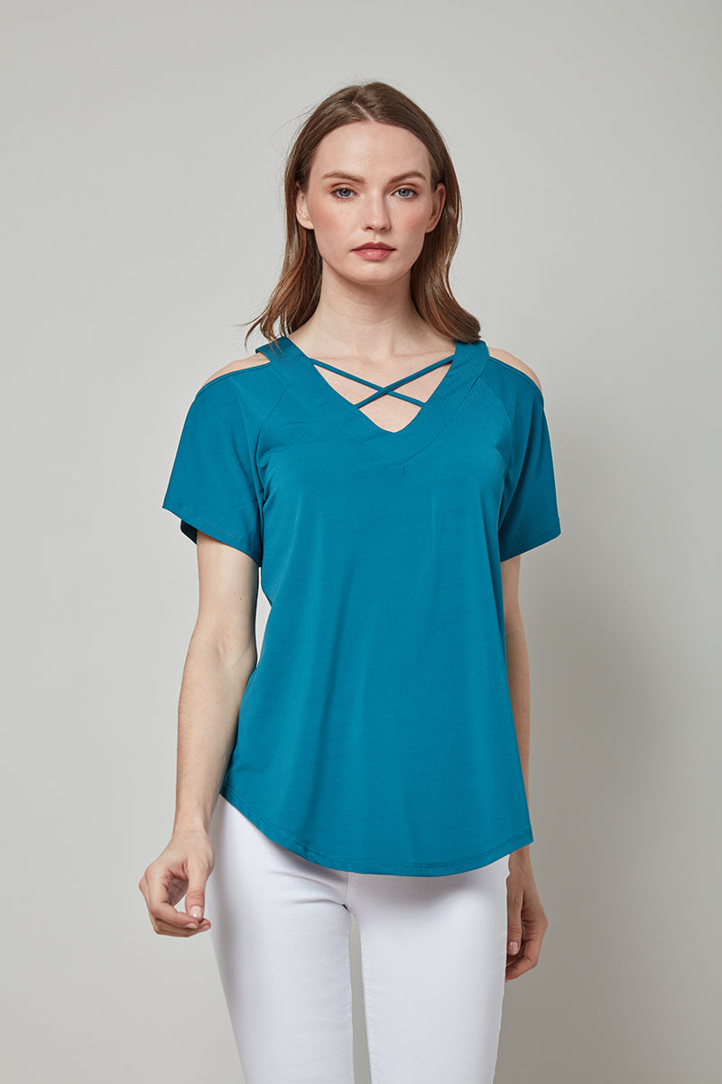 Love Cold Shoulder Knit Top