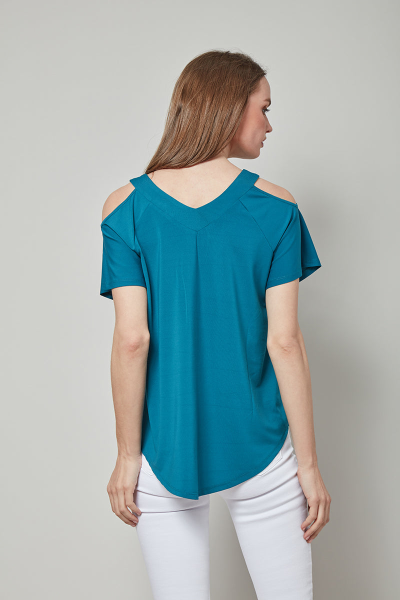 Love Cold Shoulder Knit Top