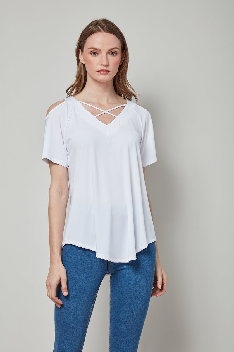 Love Cold Shoulder Knit Top