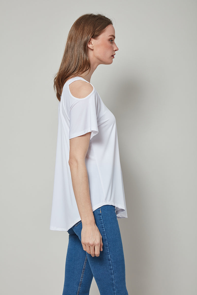 Love Cold Shoulder Knit Top