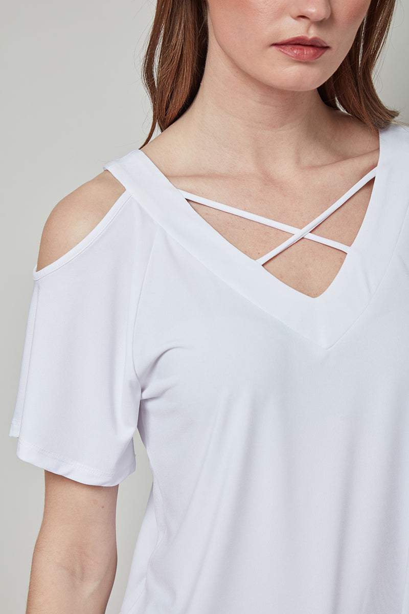 Love Cold Shoulder Knit Top