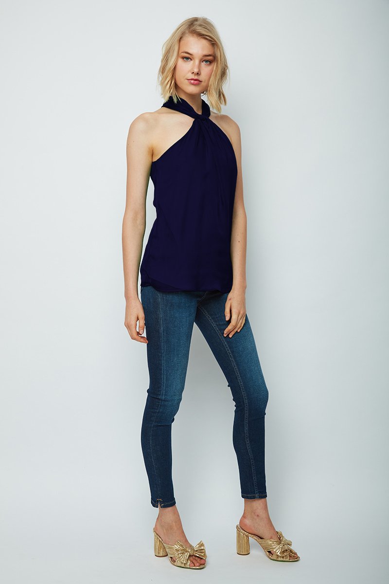' Twisted Neck Fallon Top