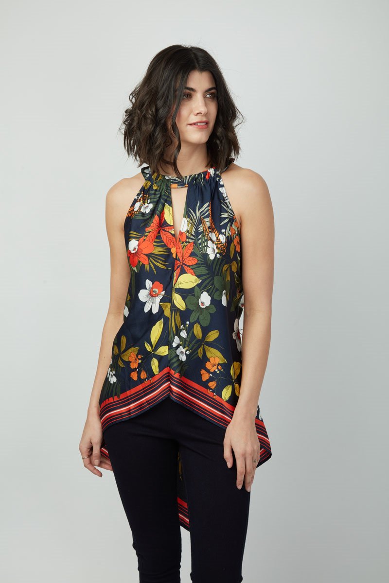 Euphoria Josie Floral Print Top