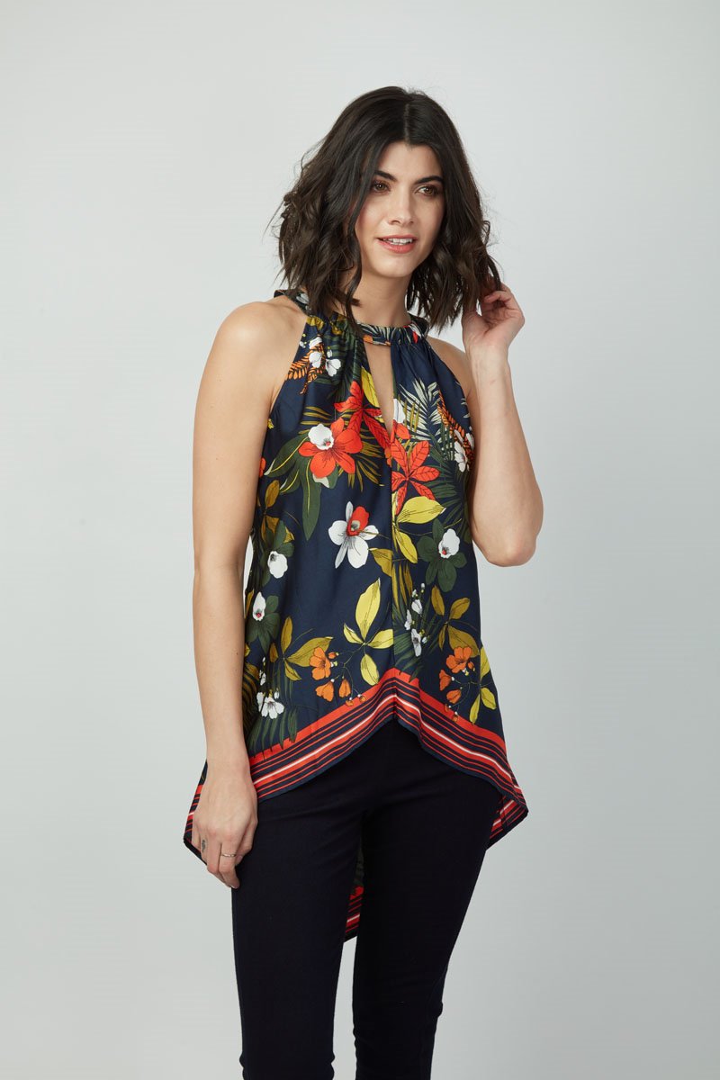 Euphoria Josie Floral Print Top
