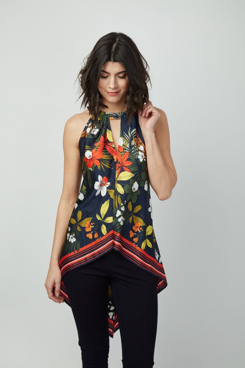 Euphoria Josie Floral Print Top