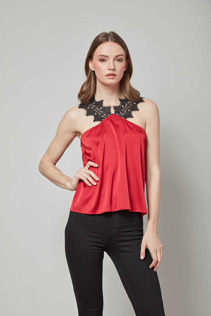Lady in Red Abba Halterneck Top