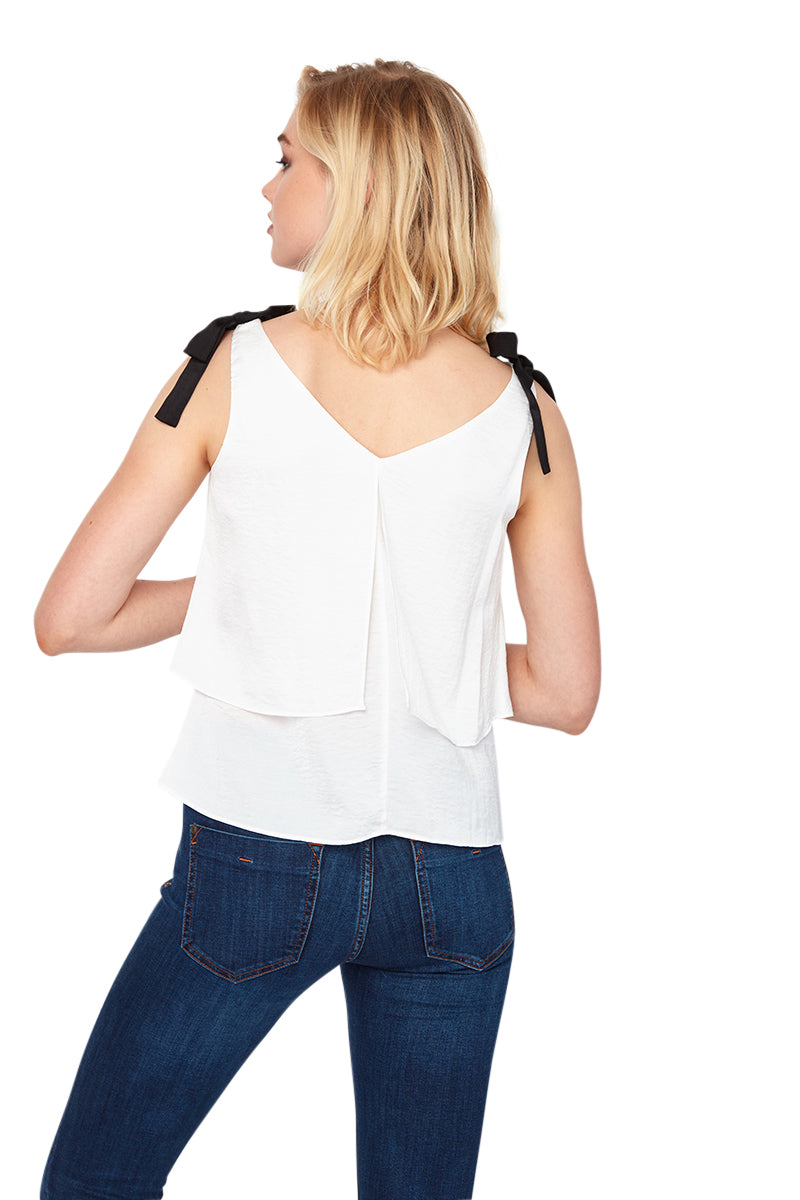 Diva Attire Sleeveless White Abi Top