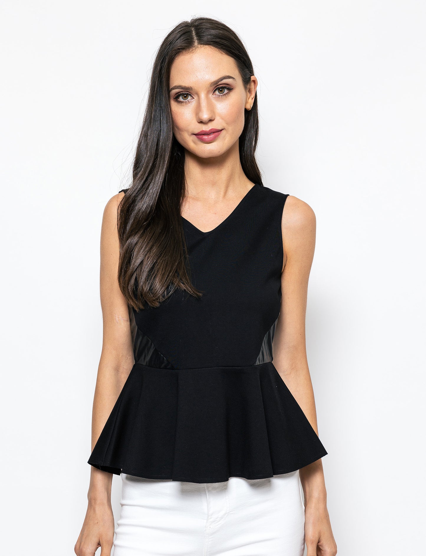 Babe Touch Betty Sleeveless Peplum Blouse