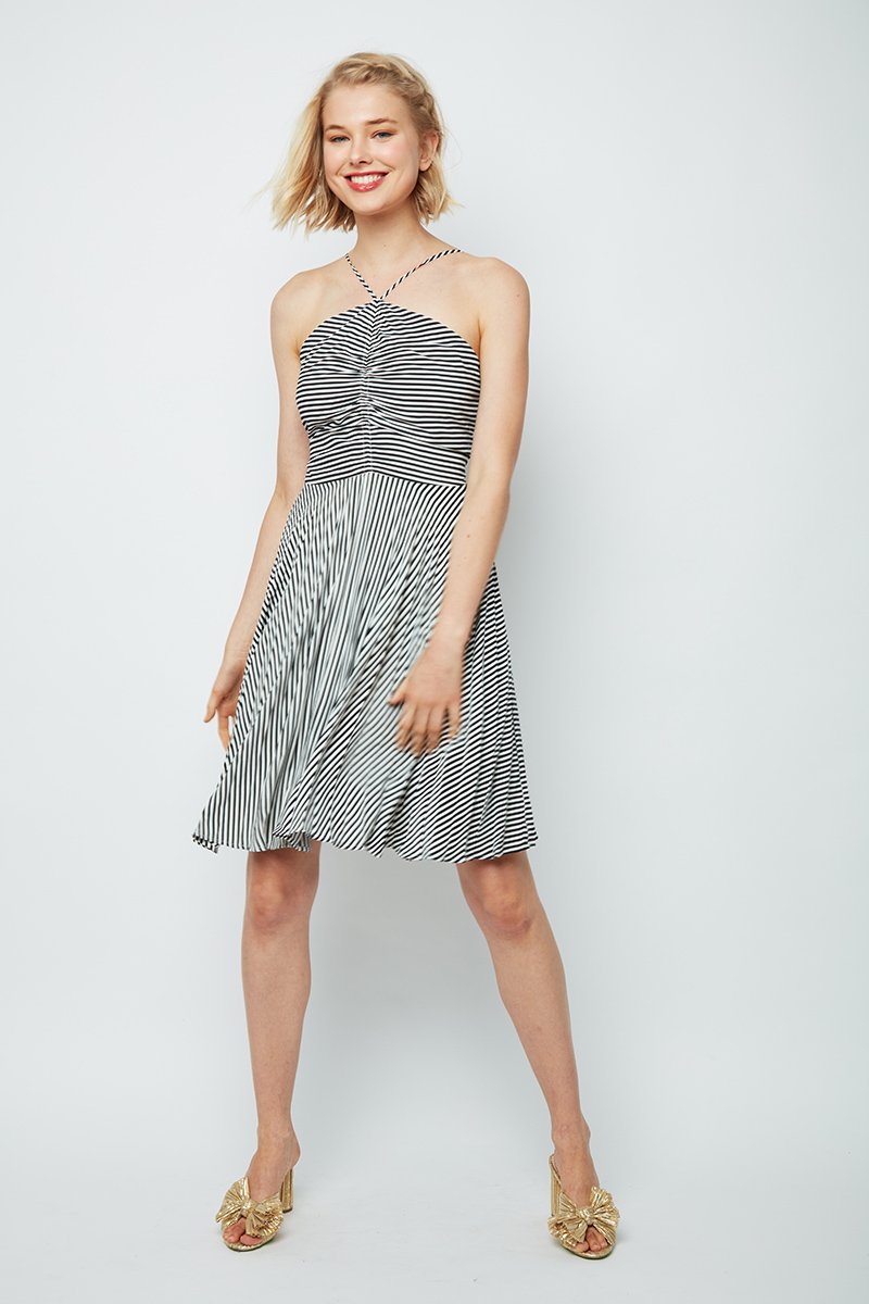 Sunkissed Striped Halter Neck Megan Mini Dress