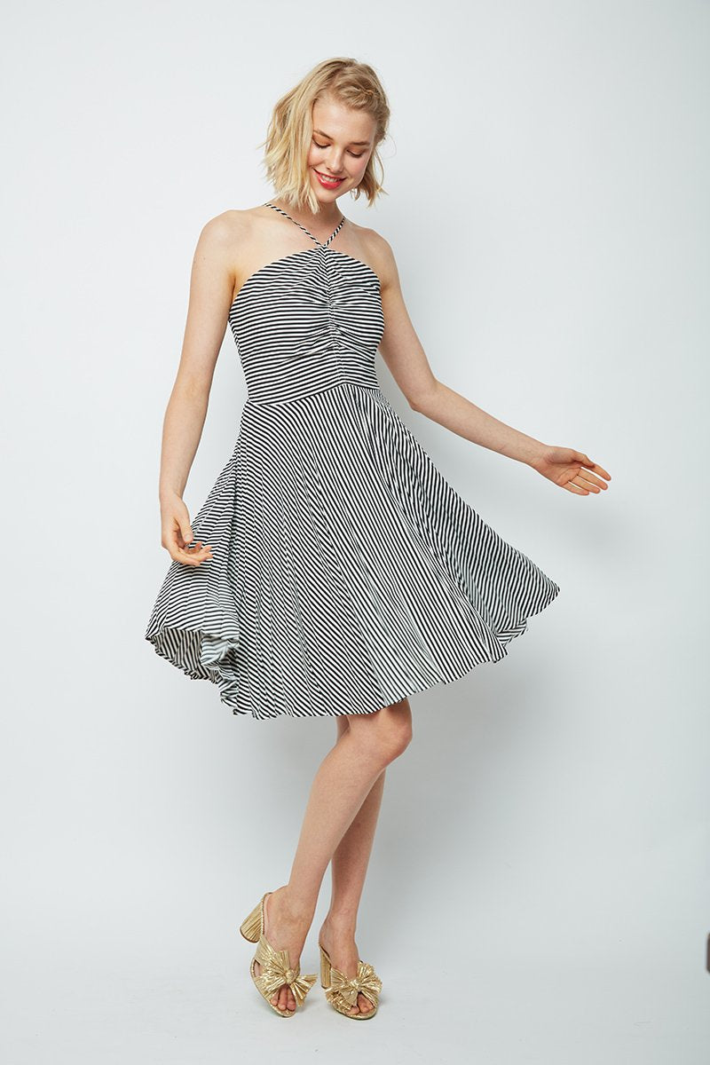 Sunkissed Striped Halter Neck Megan Mini Dress