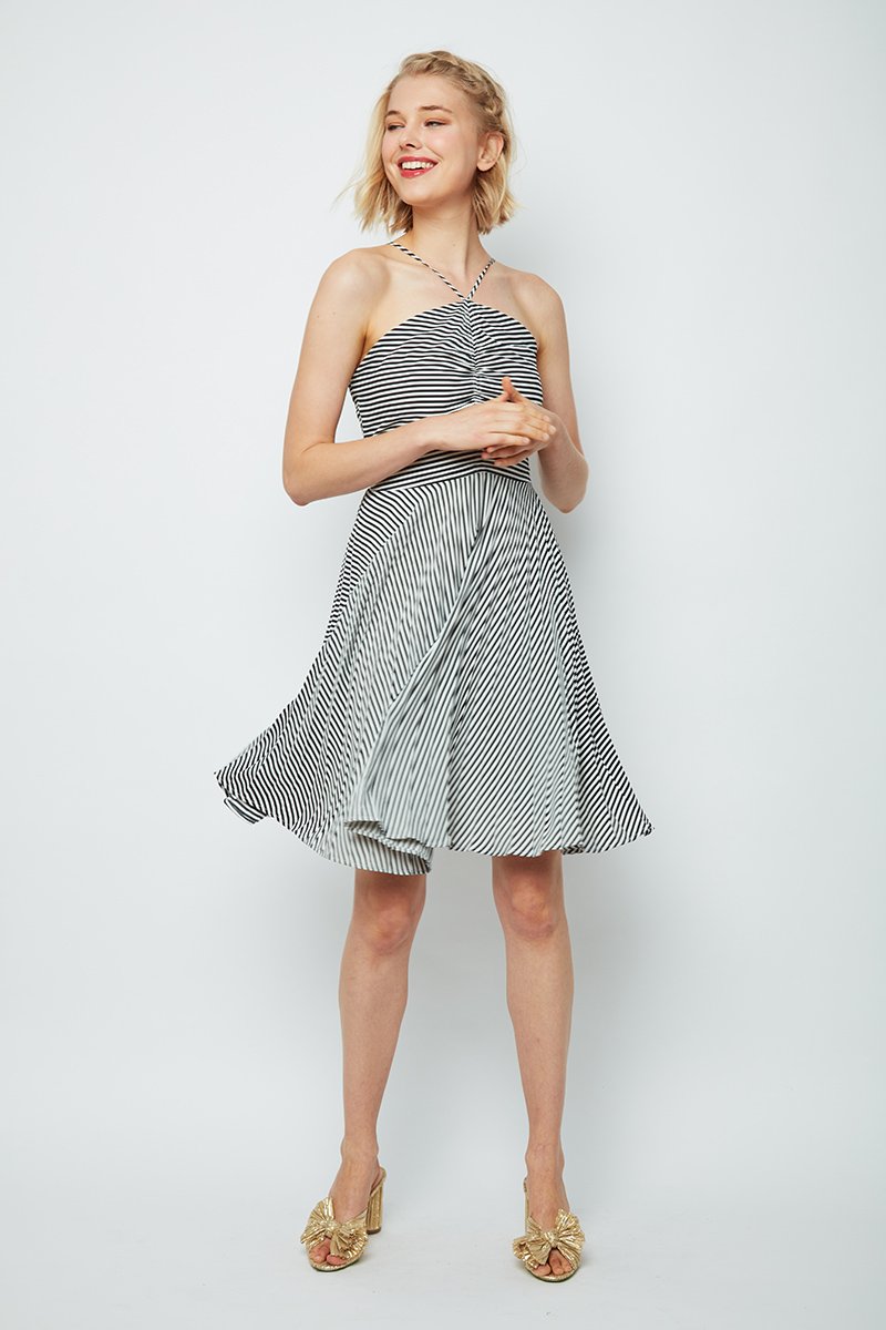 Sunkissed Striped Halter Neck Megan Mini Dress