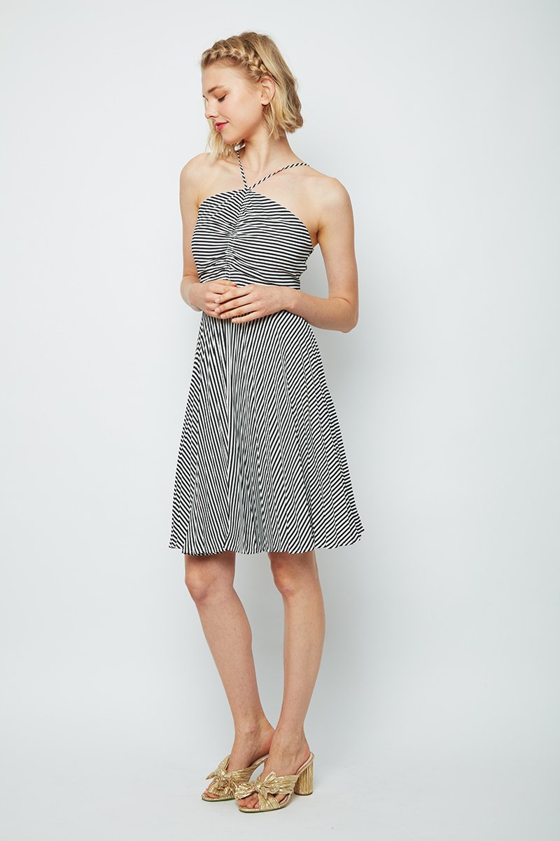 Sunkissed Striped Halter Neck Megan Mini Dress