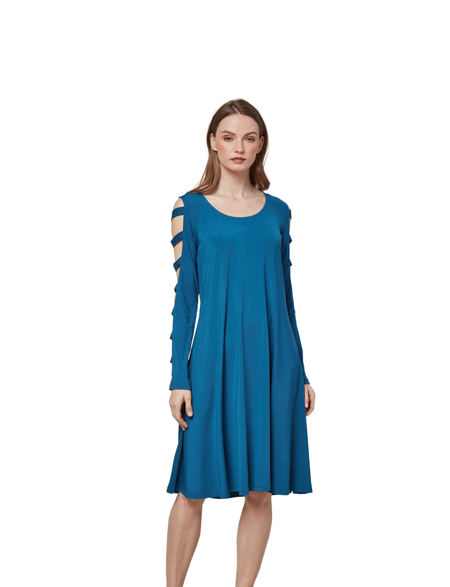 Pretty Distraction Ladder Sleeve Midi Dress