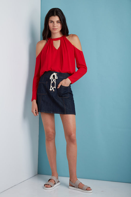 Slay in Style Cold Shoulder Top
