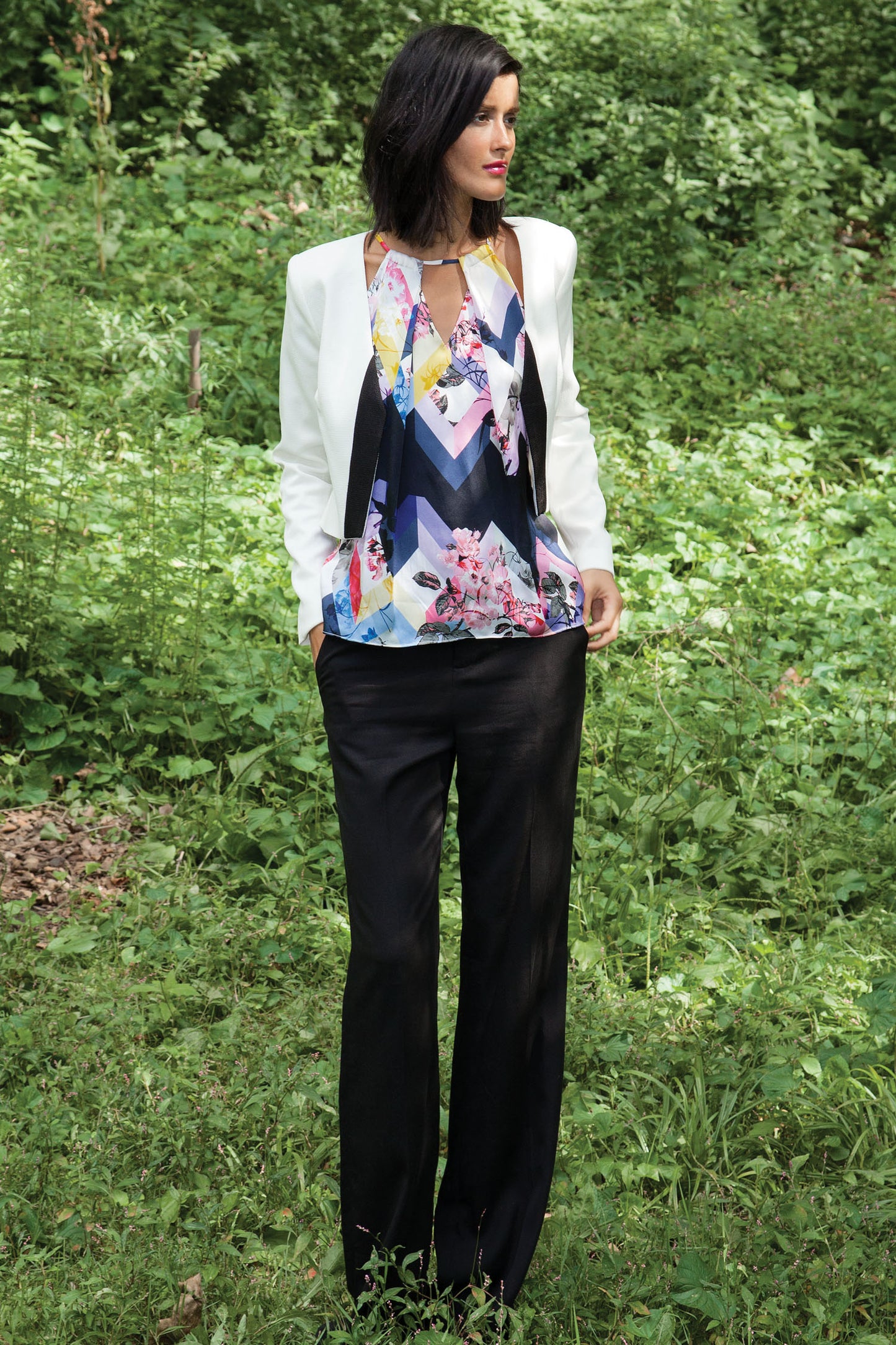 Chase Around Two-Tone Cindy + Johnny Jacket Blazer