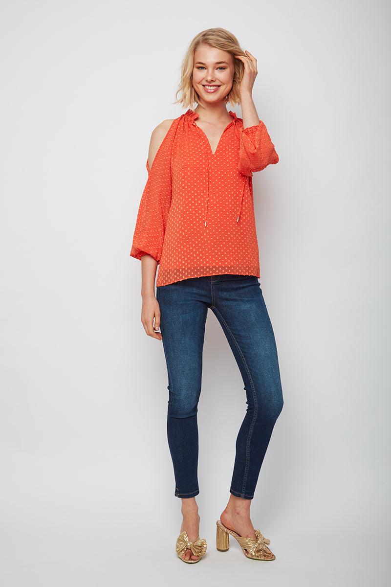 Classy Aura Cold Shoulder Clara Top