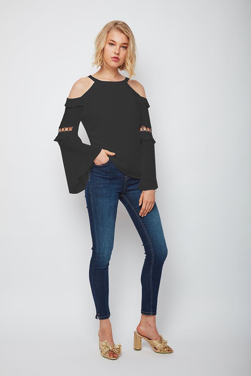 Daring Chick Bell Sleeve Beth Top