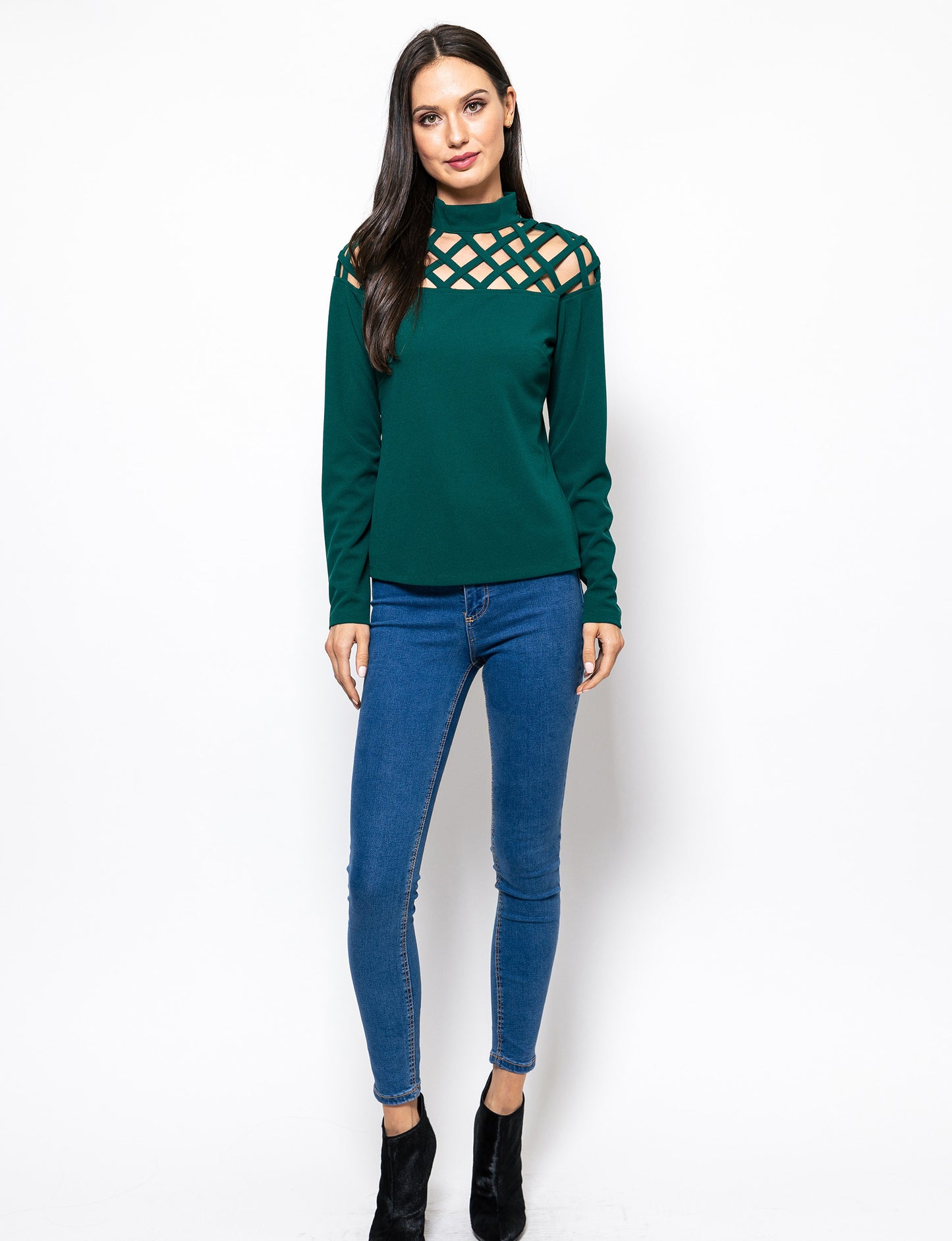 Truly Bold Caged Cut-out Maggie Blouse