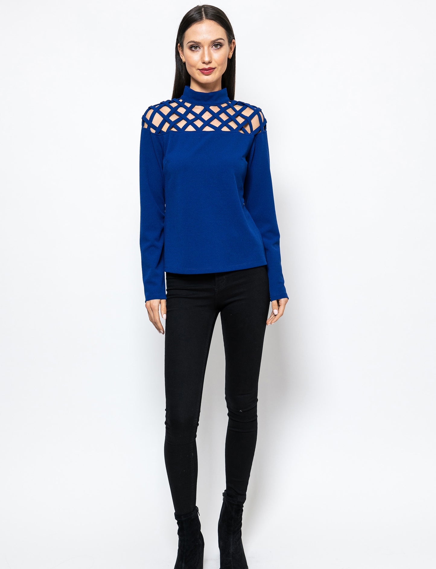 Truly Bold Caged Cut-out Maggie Blouse