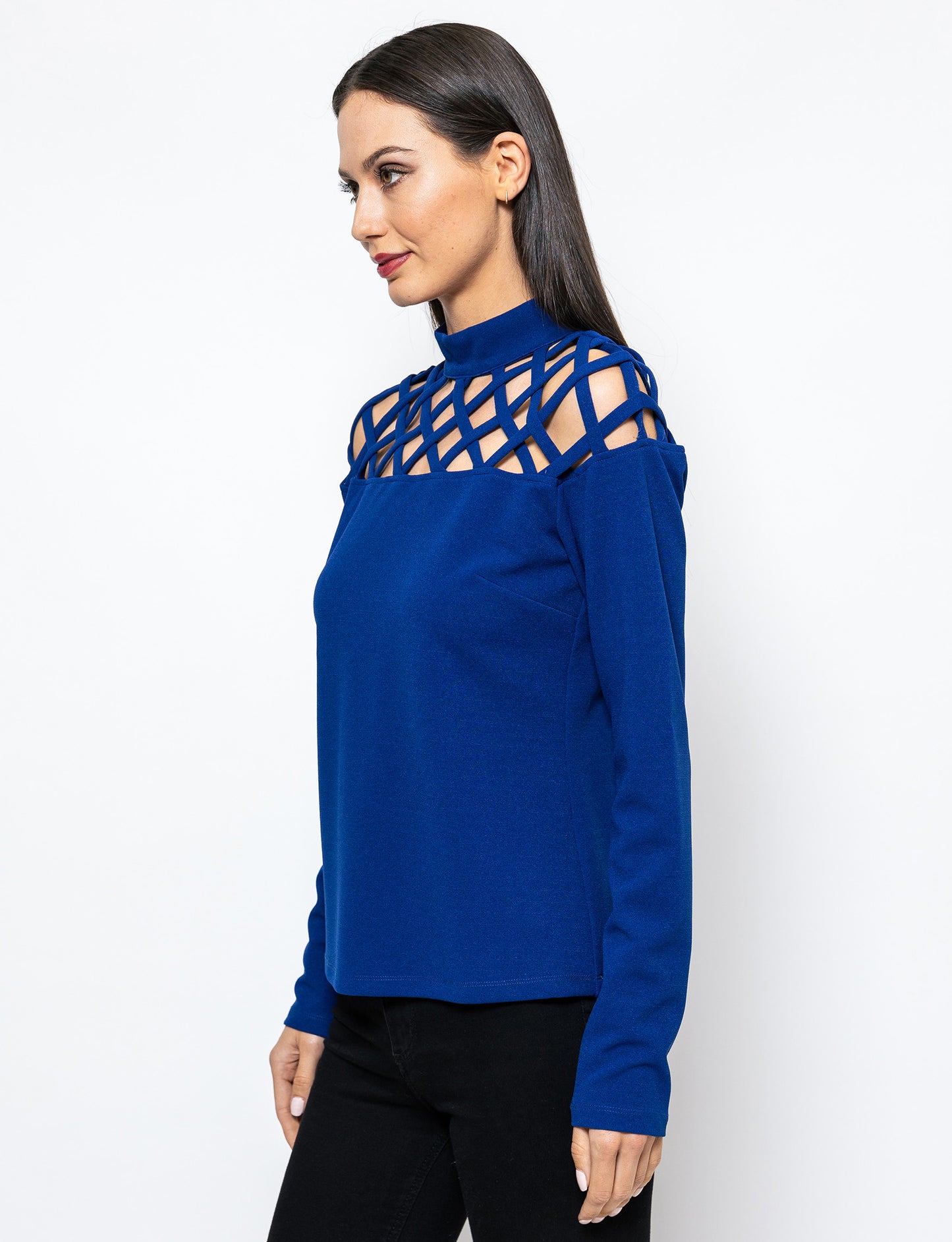 Truly Bold Caged Cut-out Maggie Blouse