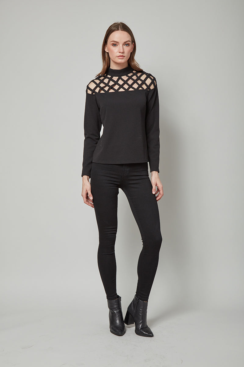 Peek-A-Boo Love Maggie Long Sleeve Top