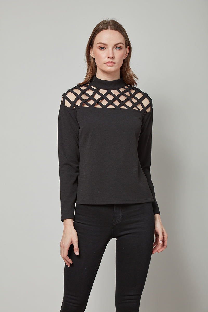 Peek-A-Boo Love Maggie Long Sleeve Top