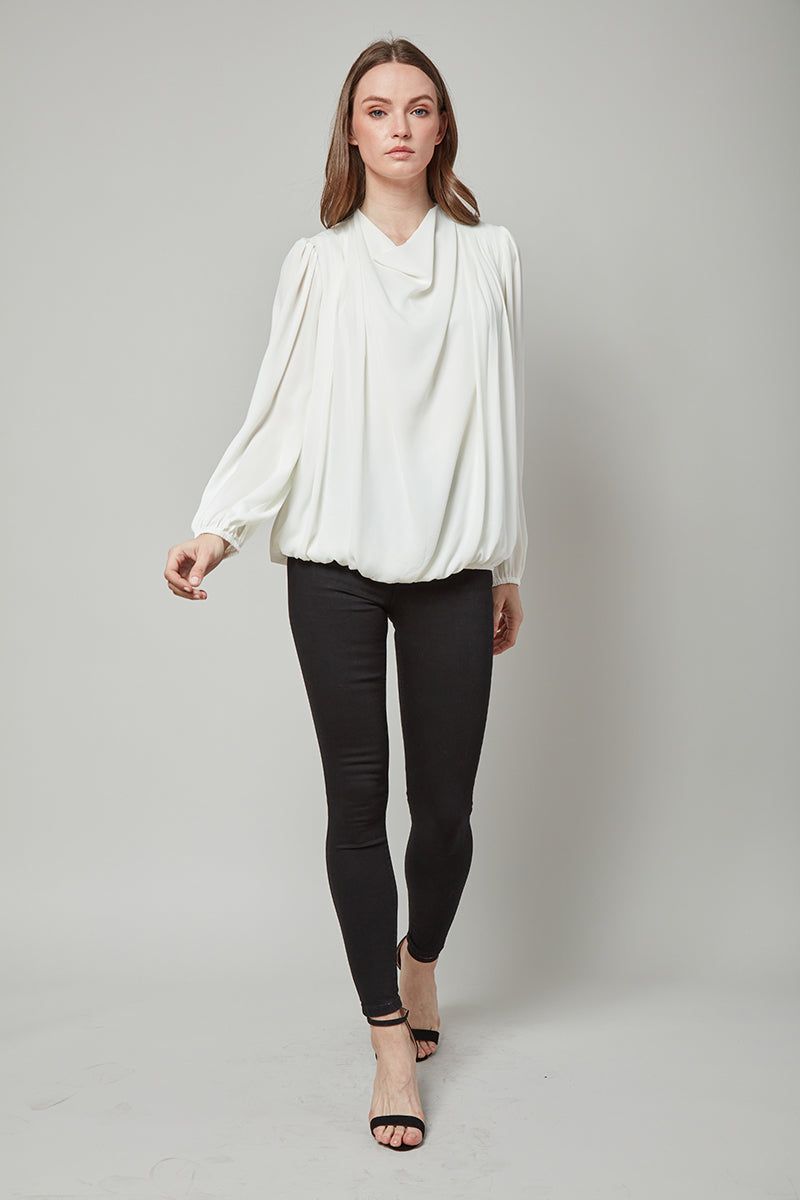 Concealed Elegance Sophie Draped Long Sleeve Top