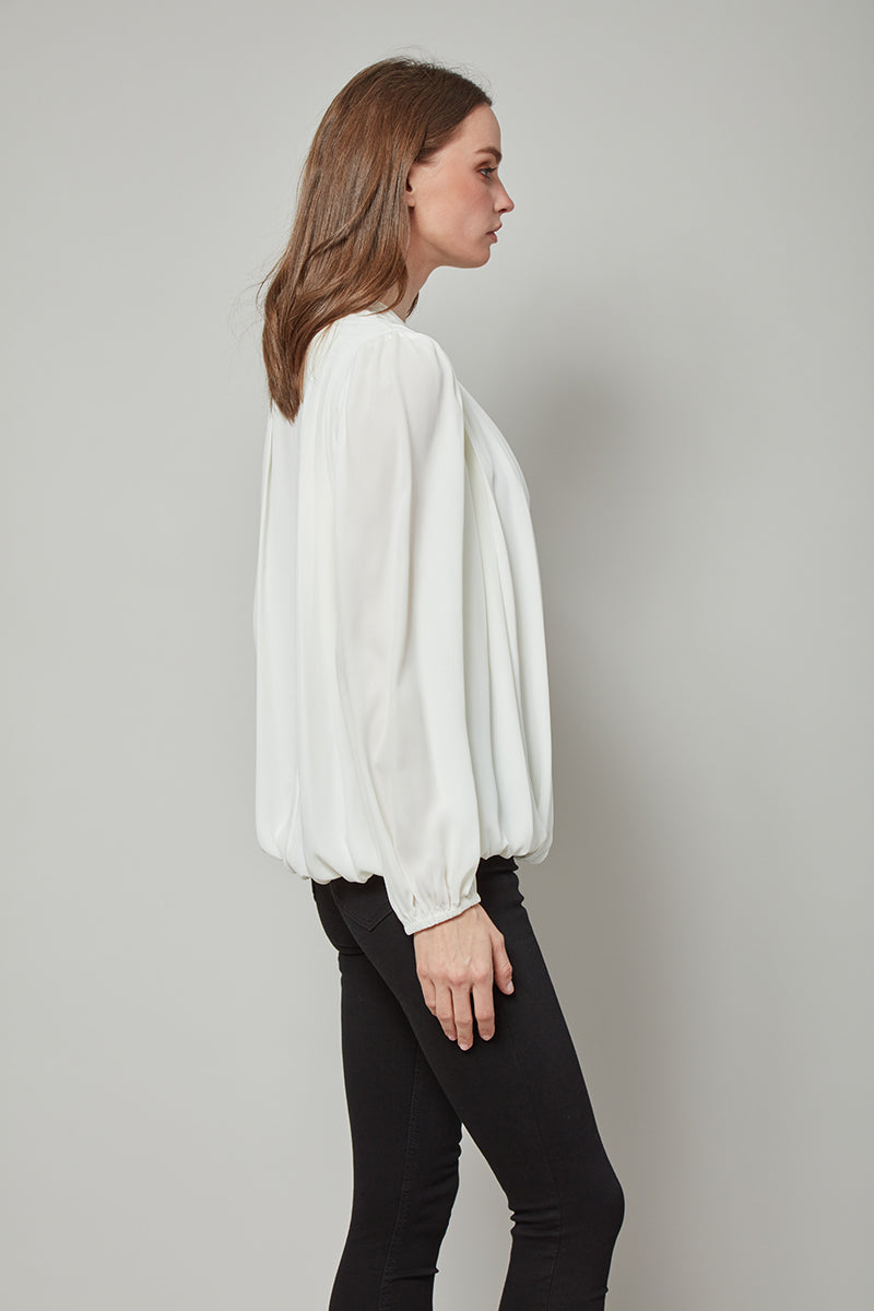 Concealed Elegance Sophie Draped Long Sleeve Top