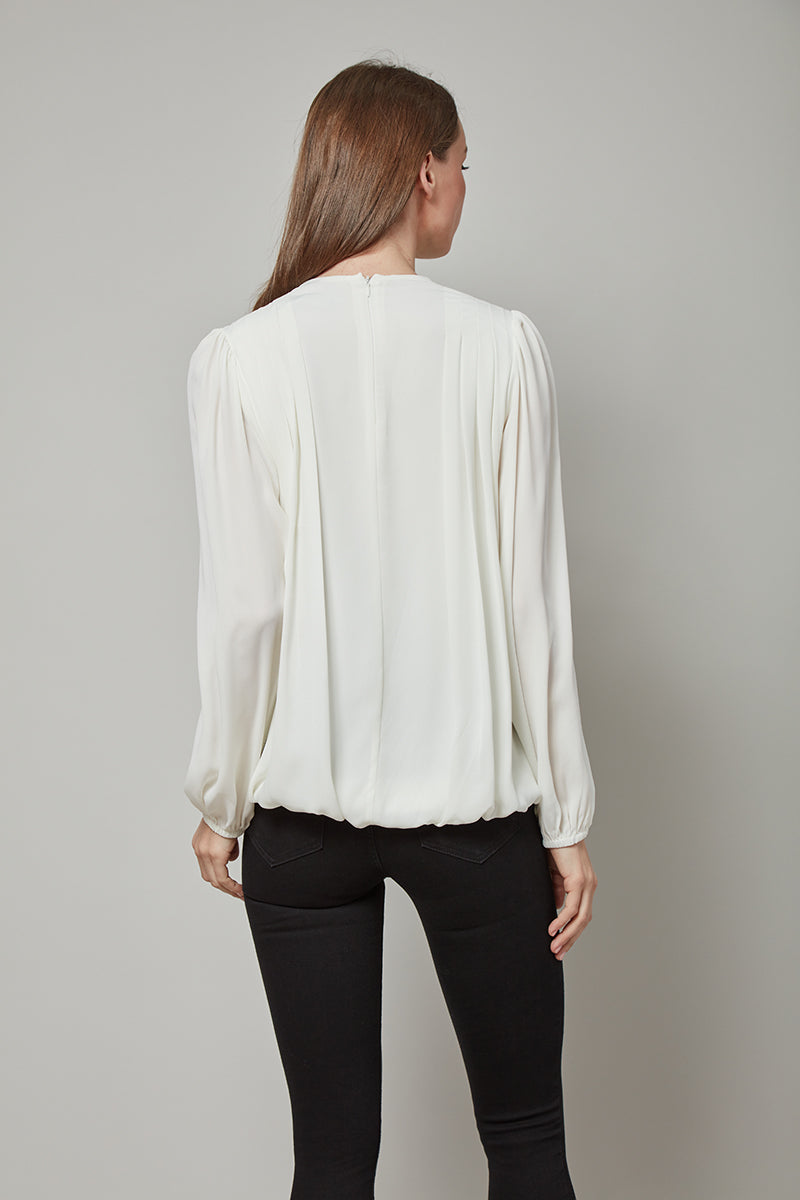 Concealed Elegance Sophie Draped Long Sleeve Top