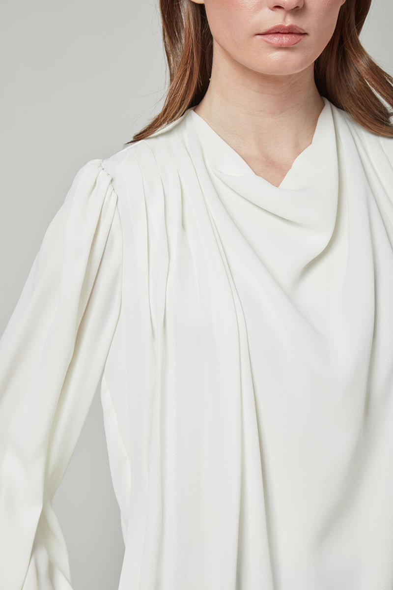 Concealed Elegance Sophie Draped Long Sleeve Top