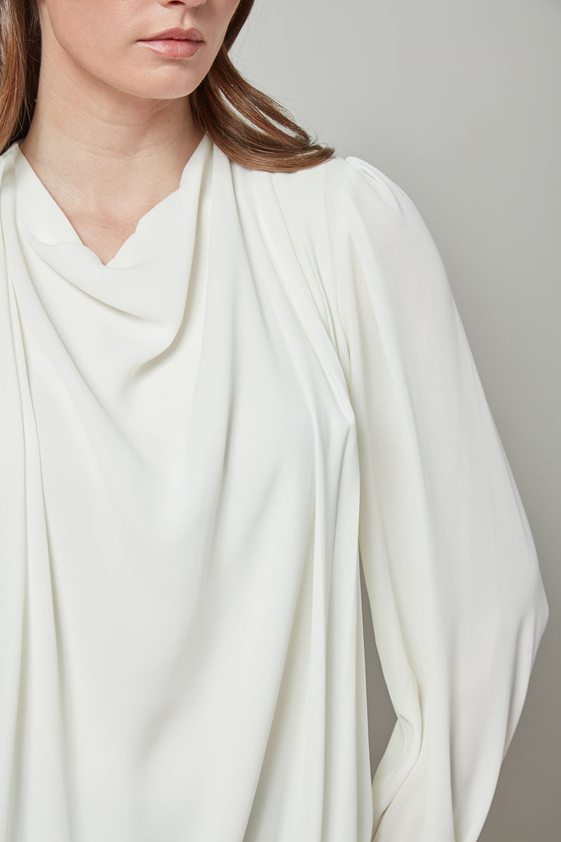 Concealed Elegance Sophie Draped Long Sleeve Top