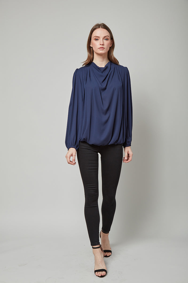 Concealed Elegance Sophie Draped Long Sleeve Top