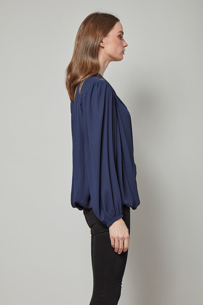 Concealed Elegance Sophie Draped Long Sleeve Top