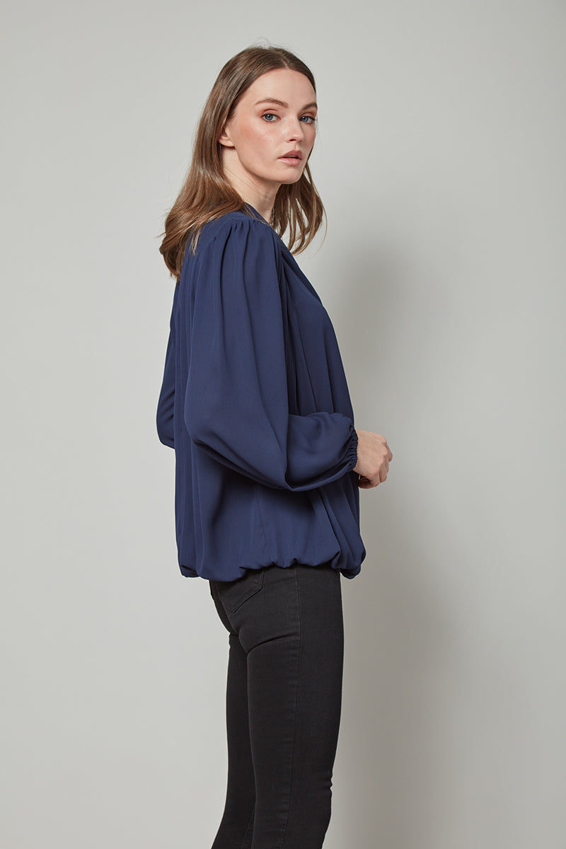 Concealed Elegance Sophie Draped Long Sleeve Top