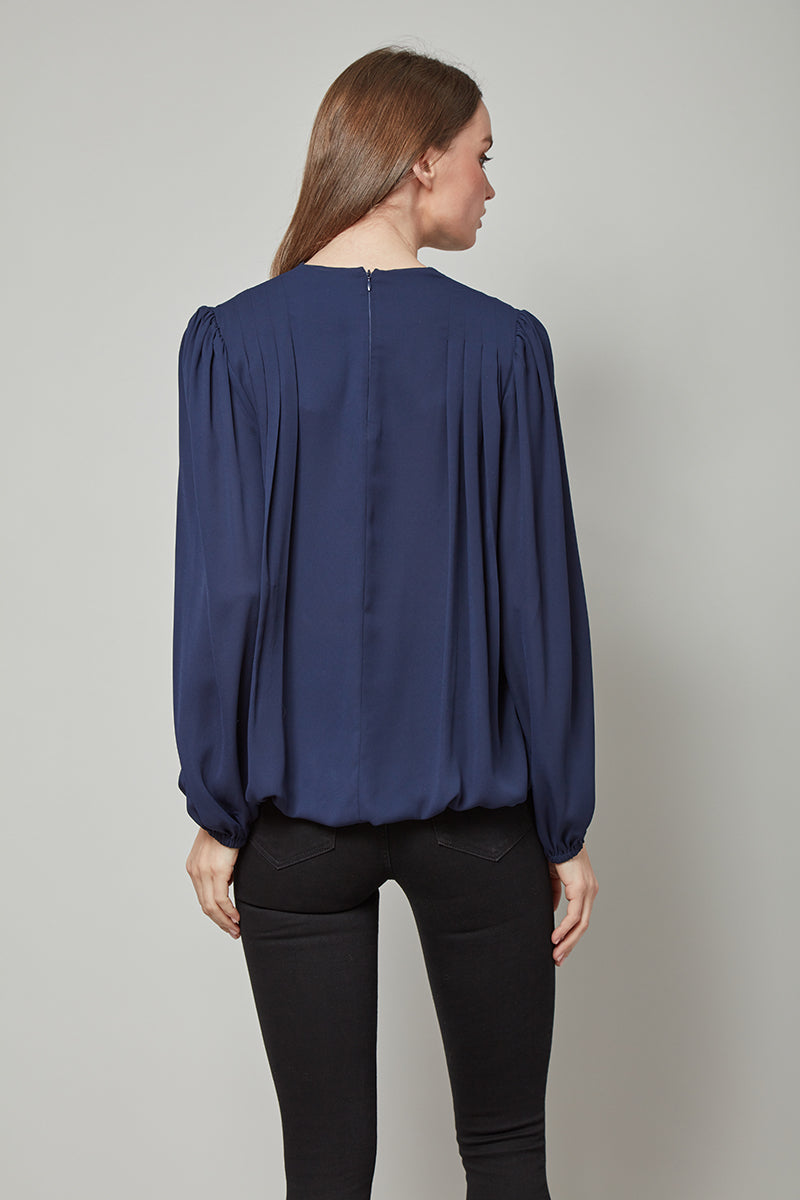 Concealed Elegance Sophie Draped Long Sleeve Top