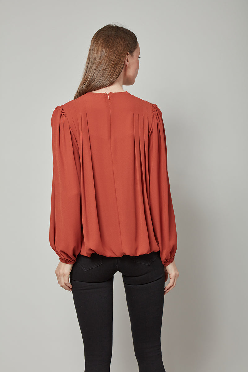 Concealed Elegance Sophie Draped Long Sleeve Top