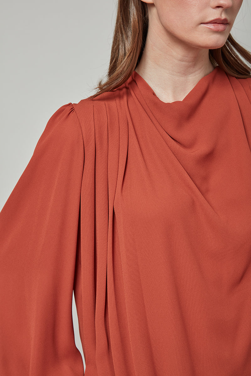 Concealed Elegance Sophie Draped Long Sleeve Top