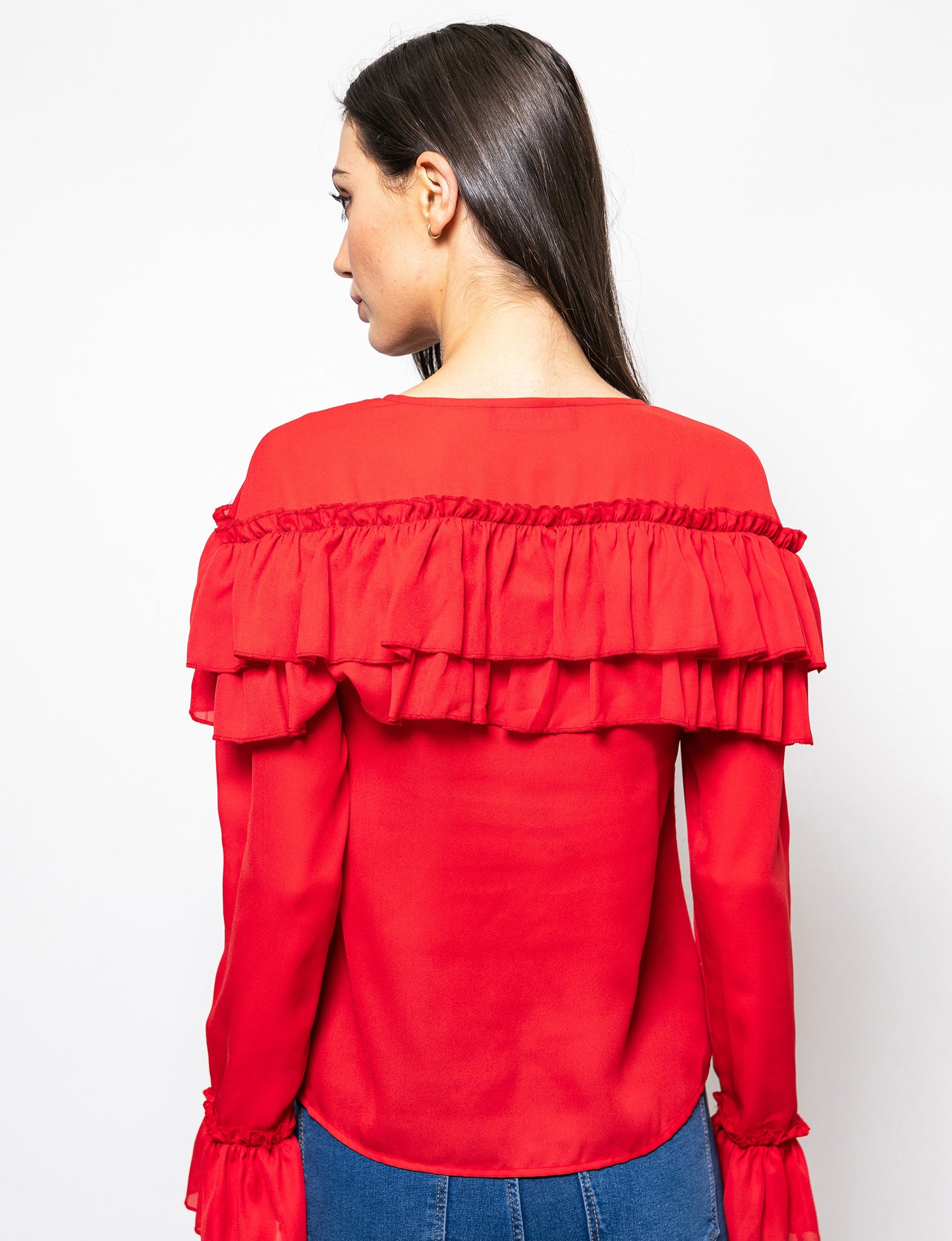 Lover Ruffle Trim Regina Blouse