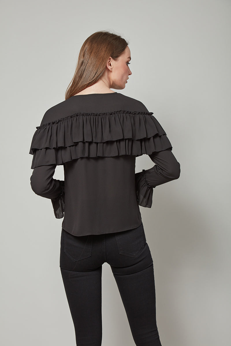 Forever Perfect Regina Long Sleeve Ruffle Top