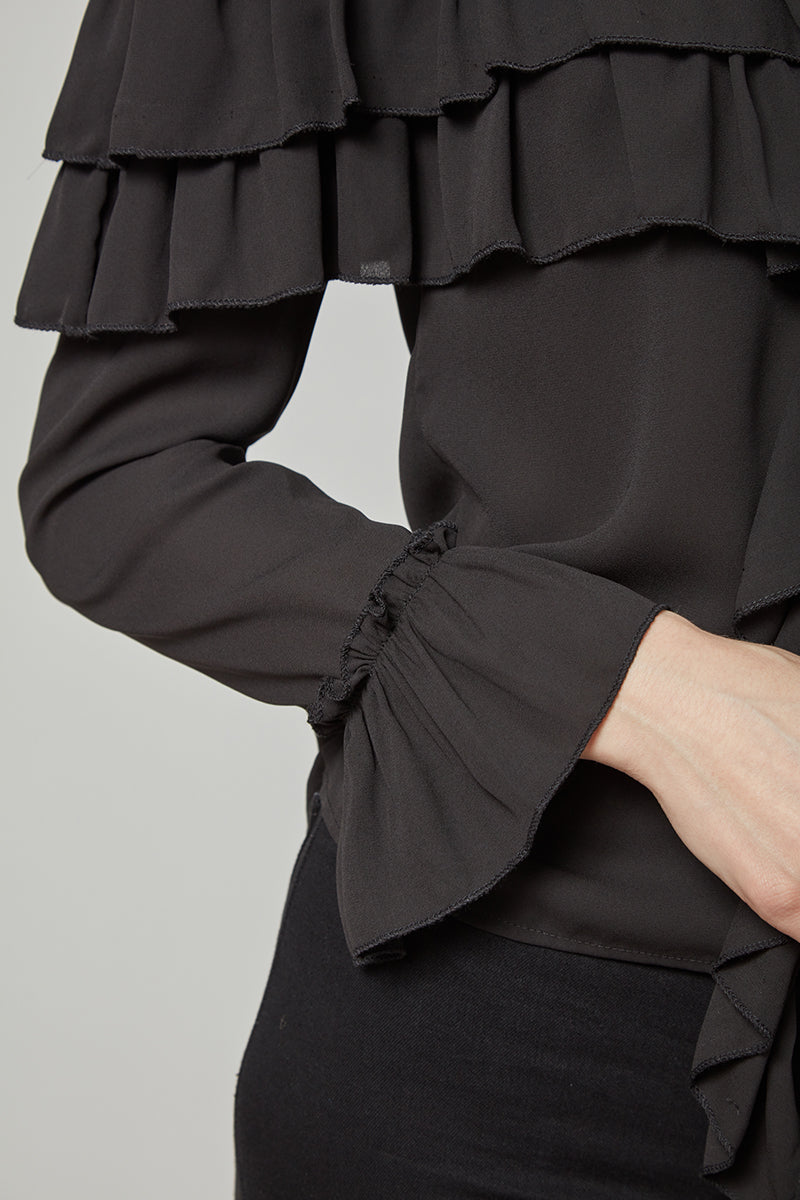 Forever Perfect Regina Long Sleeve Ruffle Top