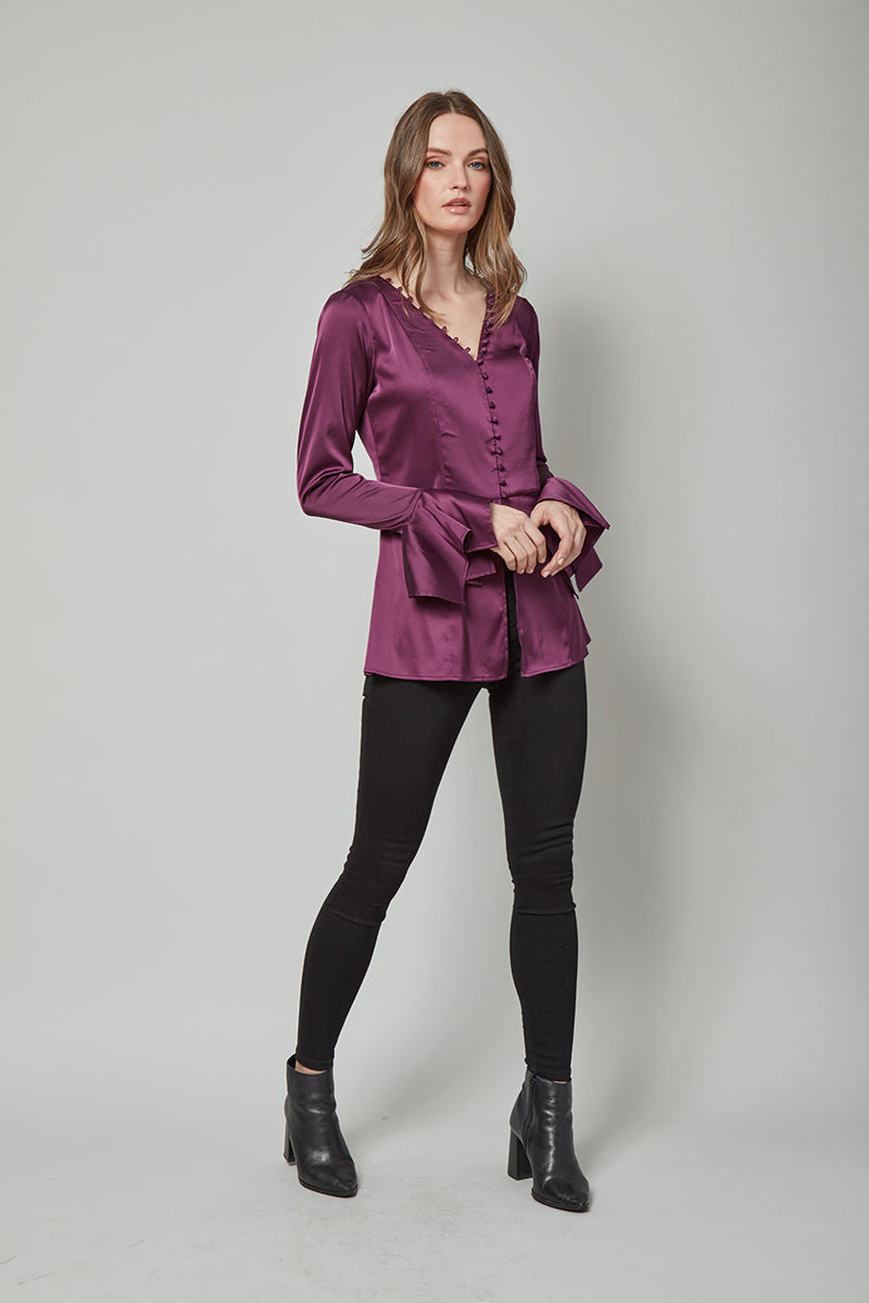 Posh & Polished Bell Sleeved Top