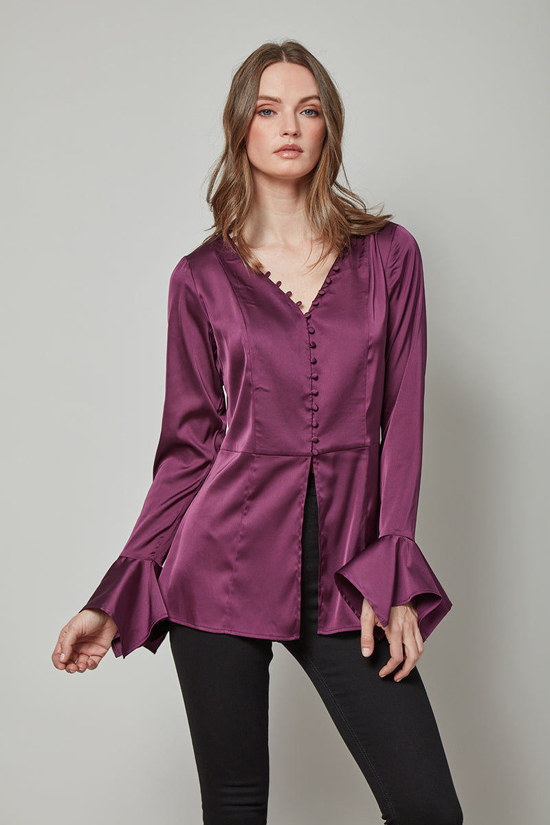 Posh & Polished Bell Sleeved Top