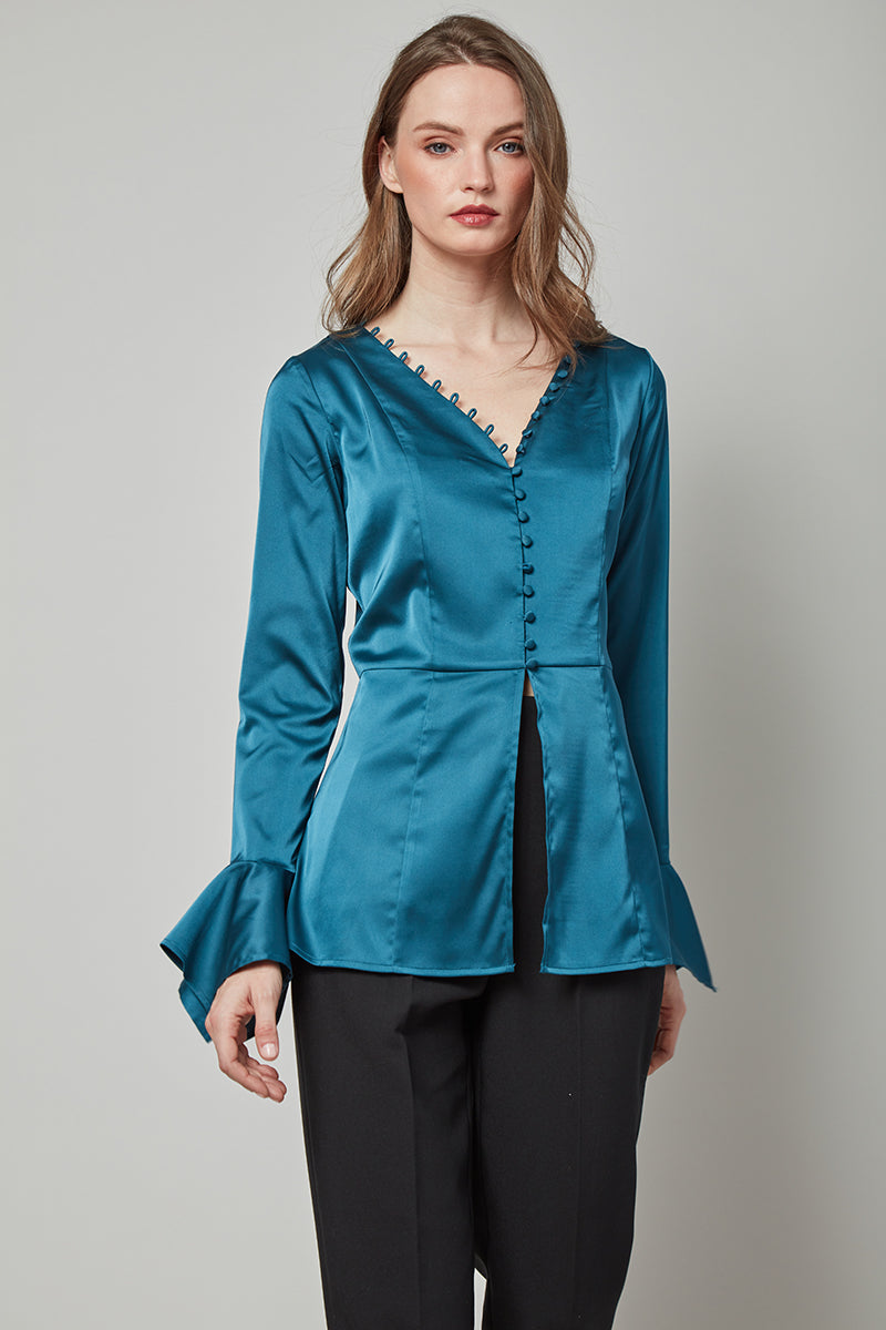 Posh & Polished Bell Sleeved Top