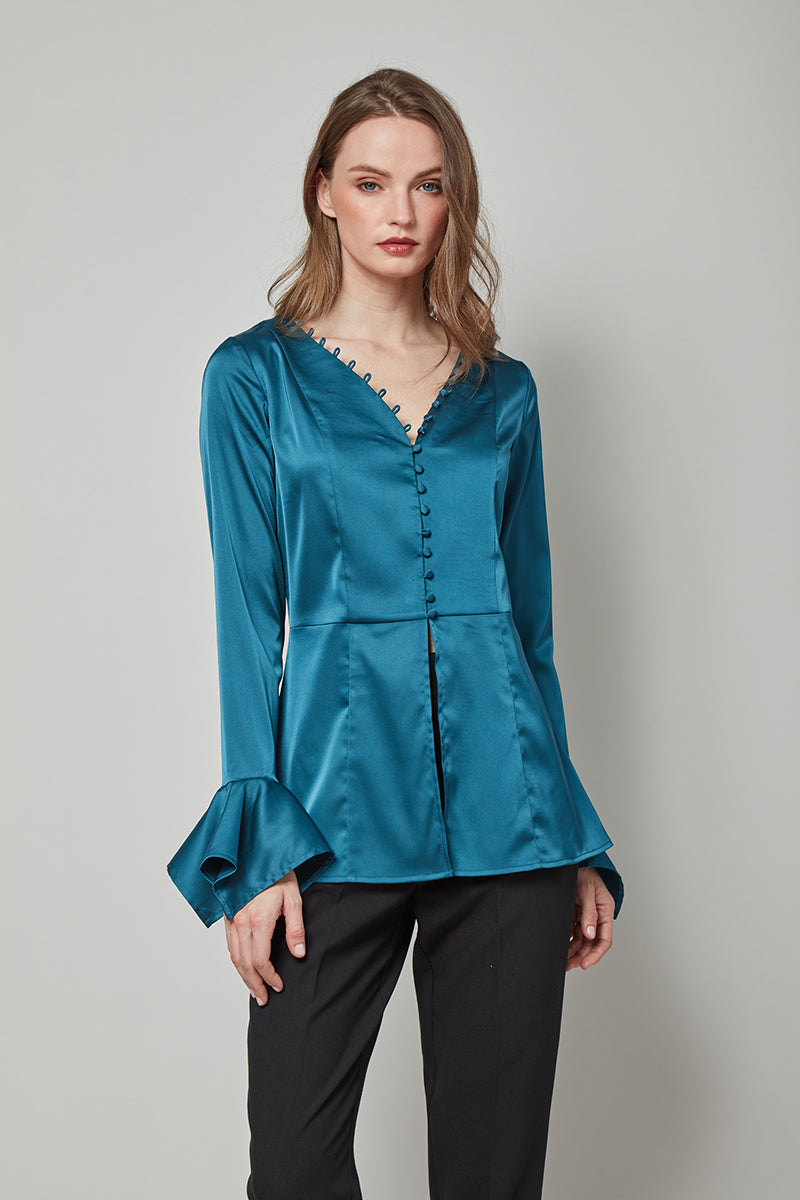 Posh & Polished Bell Sleeved Top