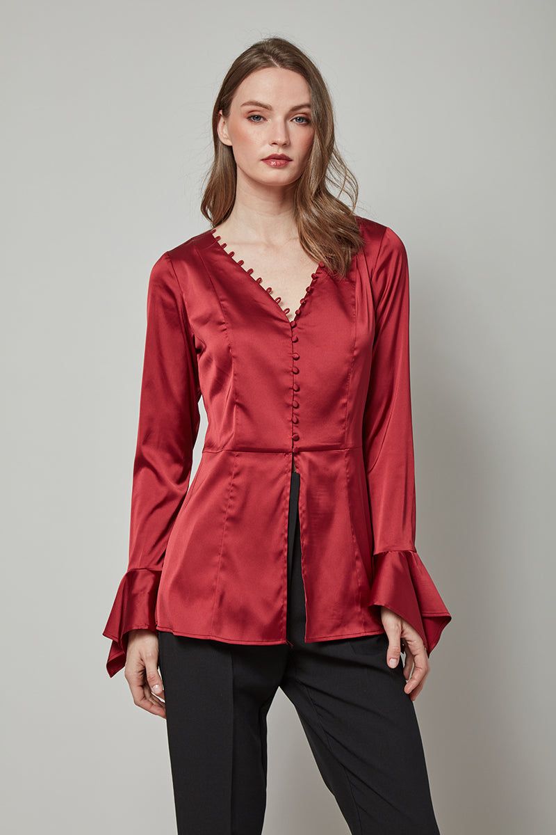 Posh & Polished Bell Sleeved Top