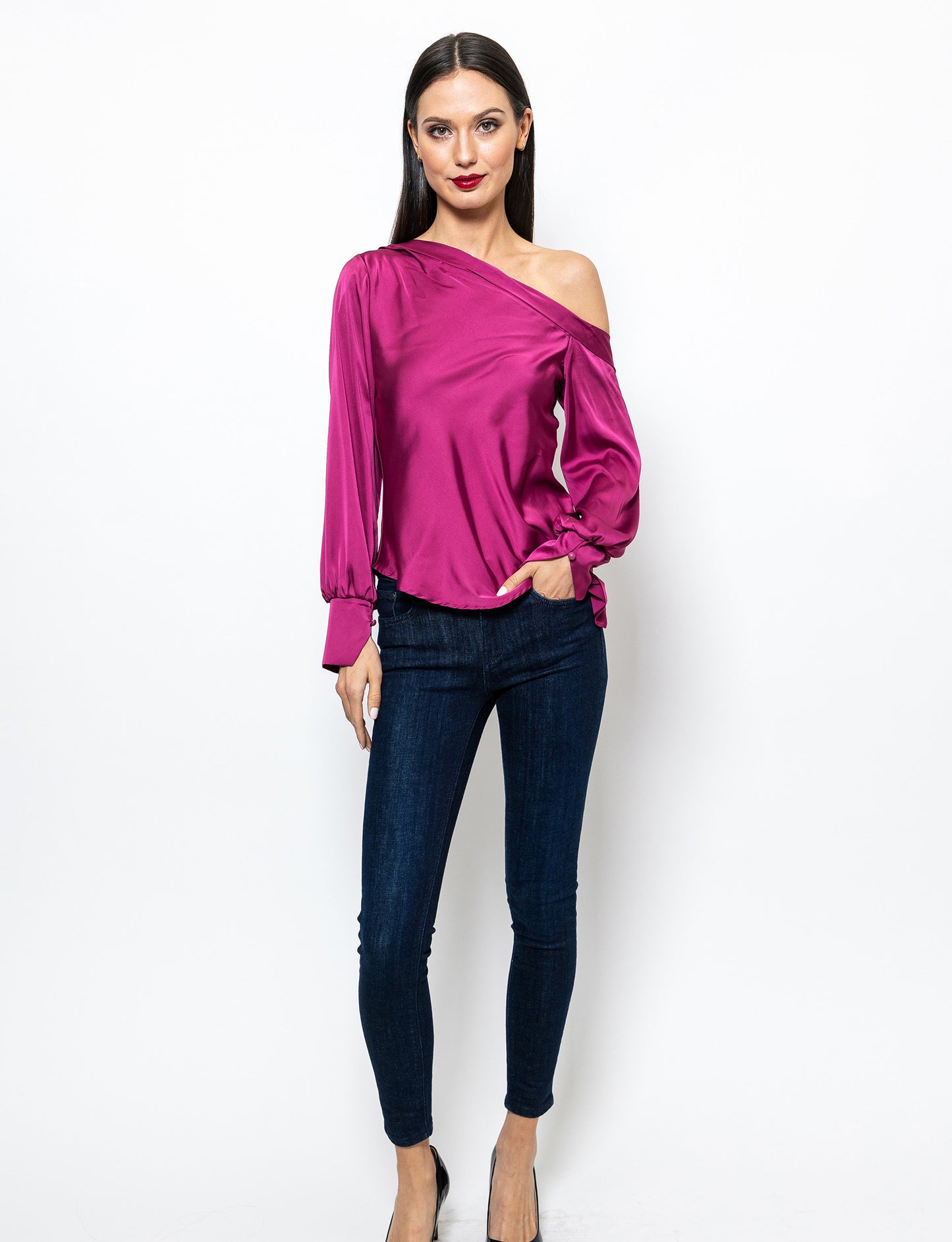 Good For You One Shoulder Chloe Blouse