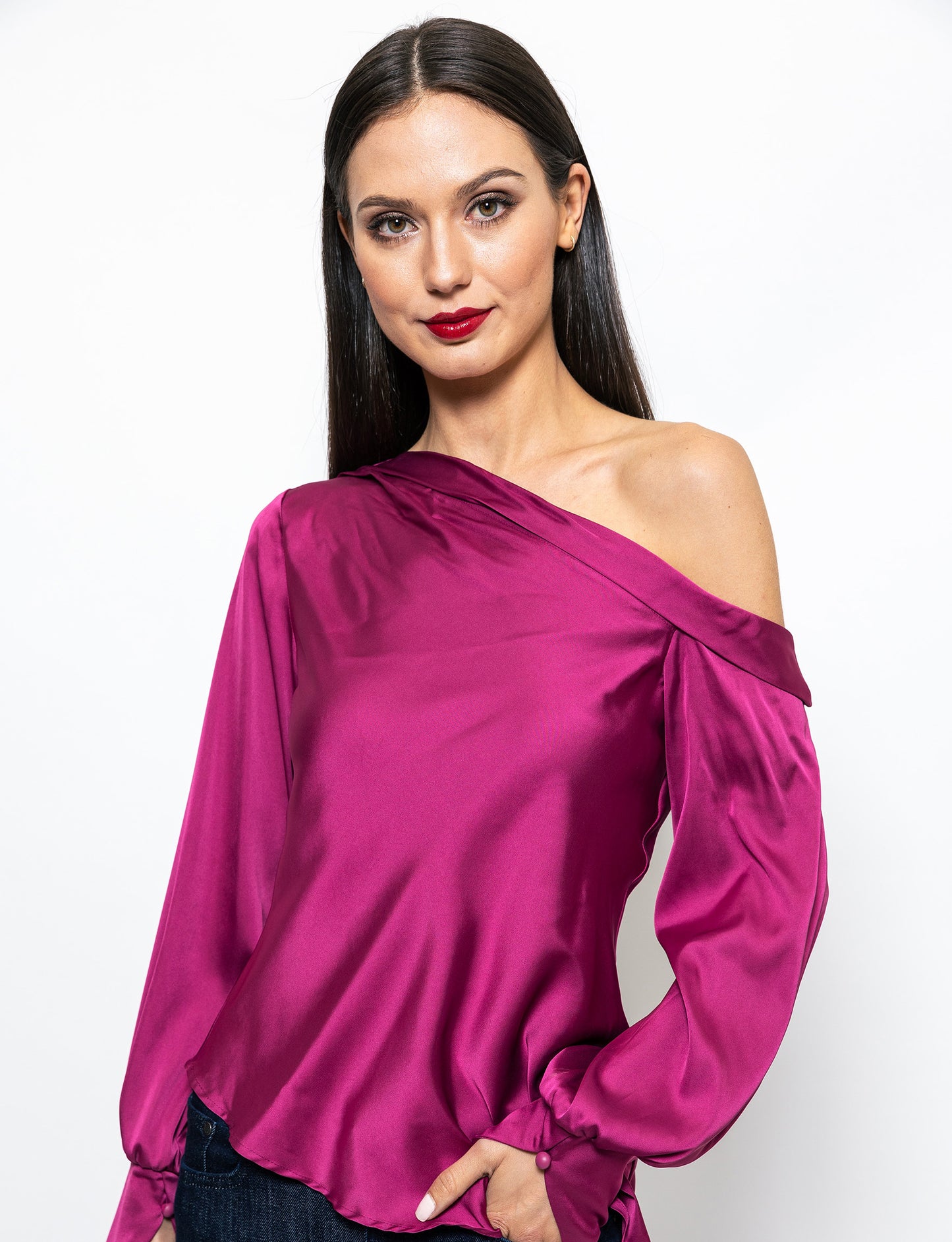 Good For You One Shoulder Chloe Blouse